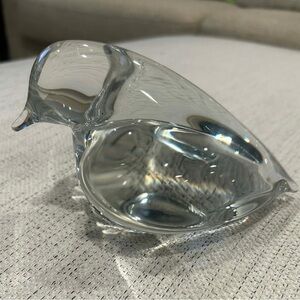 F.M. Ronneby Handblown Rare Signed Glass Dove Vintage